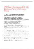SPMT Exam 2&vert; ALL FREQUENTLY TESTED ACTUAL EXAM QUESTIONS AND ANSWERS &vert; ACCURATE AND VERIFIED FOR GUARANTEED PASS &vert; ALREADY GRADED A&plus;