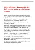 CMN 214 Midterm 2&vert; ALL FREQUENTLY TESTED ACTUAL EXAM QUESTIONS AND ANSWERS &vert; ACCURATE AND VERIFIED FOR GUARANTEED PASS &vert; ALREADY GRADED A&plus;