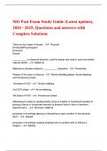 MO Post Exam Study Guide &lpar;Latest 2024&sol; 2025 Update&rpar; Questions and Verified Answers&vert; 100&percnt; Correct&vert; Grade A&plus;