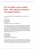 CSC 101 Module 6&vert; ALL FREQUENTLY TESTED ACTUAL EXAM QUESTIONS AND ANSWERS &vert; ACCURATE AND VERIFIED FOR GUARANTEED PASS &vert; ALREADY GRADED A&plus;