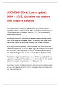SOC100H5 EXAM&vert; ALL FREQUENTLY TESTED ACTUAL EXAM QUESTIONS AND ANSWERS &vert; ACCURATE AND VERIFIED FOR GUARANTEED PASS &vert; ALREADY GRADED A&plus;