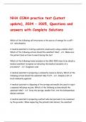 NHA CCMA practice test &lpar;Latest update&rpar;&comma; 2024 - 2025&comma; Questions and answers with Complete Solutions