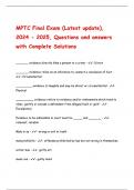 MPTC Final Exam &lpar;Latest update&rpar;&comma; 2024 - 2025&comma; Questions and answers with Complete Solutions&period;