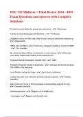HSC 310 Midterm &plus; Final Review 2024 - 2025 Exam Questions and answers with Complete Solutions&period;