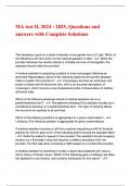 MA test II&comma; 2024 - 2025&comma; Questions and answers with Complete Solution