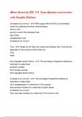 Miami University SOC 153 Exam Questions and answers with Complete Solution