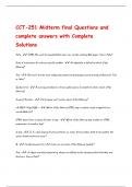 CCT-251 Midterm final Questions and complete answers with Complete Solutions