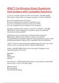 GFACT Certification Exam Questions and answers with Complete Solutions&period;
