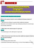 WGU D115 Advanced Pathophysiology Exam &plus; Test Bank and Study Guide &lpar;Latest 2025 &sol; 2026&rpar;&colon; Most Comprehensive with 700&plus; Qs & Ans - Everything you need to Succeed