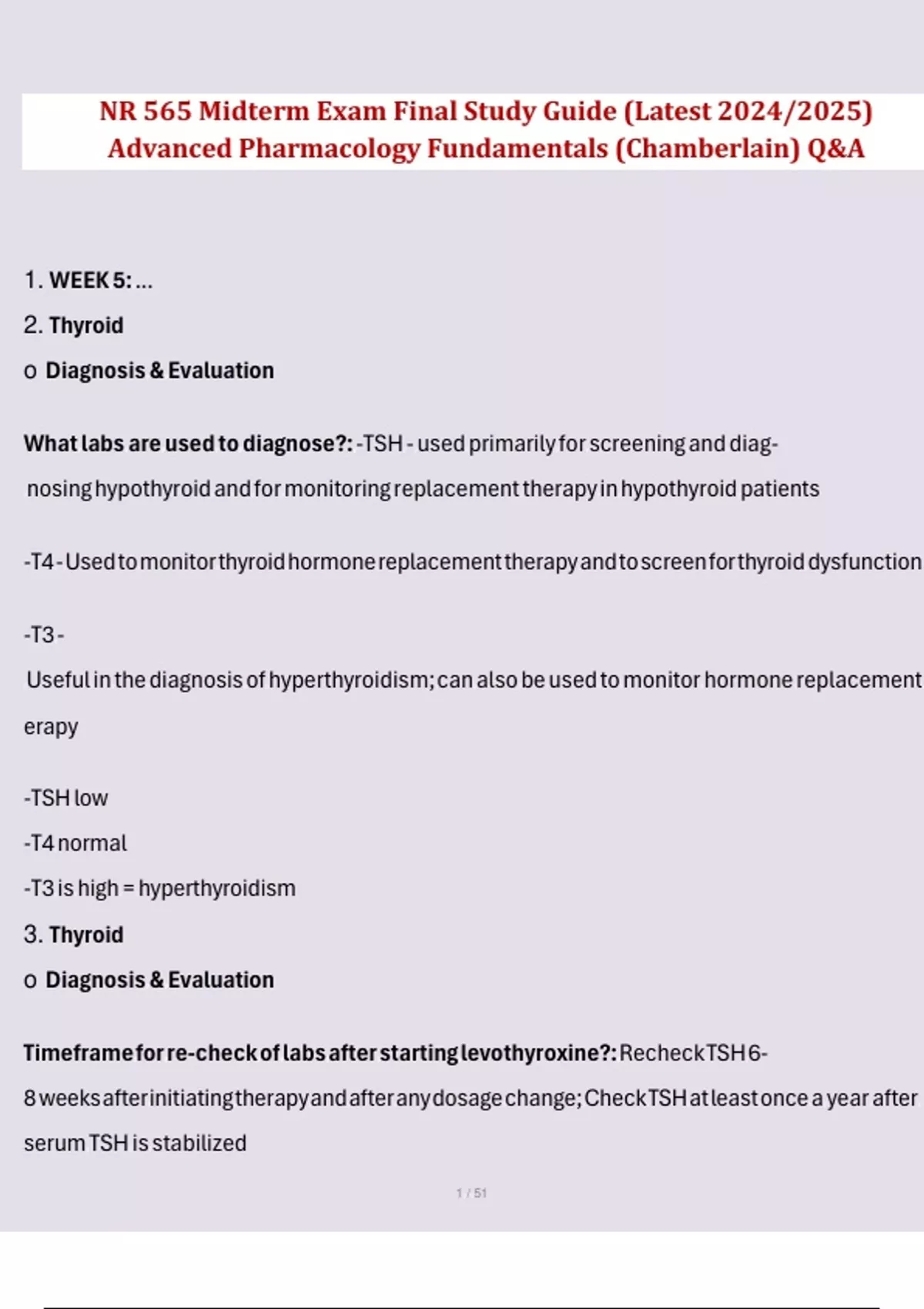 NR 565 Midterm Exam Final Study Guide (Latest 2024/2025) Advanced ...