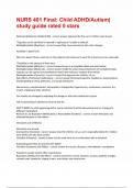 NURS 401 Final Child ADHDAutism study guide rated 5 stars