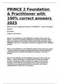 PRINCE 2 Foundation & Practitioner with 100- correct answers 2025&period;