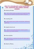 WGU C718 VOCABULARY LATEST EXAM 2025- 2026 QUESTIONS AND CORRECT VERIFIED  ANSWERS