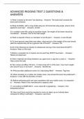 ADVANCED RIGGING TEST 2 QUESTIONS & ANSWERS