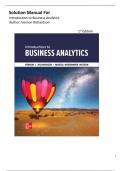 Solution Manual For Introduction to Business Analytics 1st Edition &lpar; Vernon Richardson&comma; 2023&rpar; All Chapters &vert; Latest Edition 