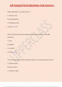 All Surgical Tech Questions And Answers