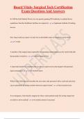 Board Vitals- Surgical Tech Certification  Exam Questions And Answers