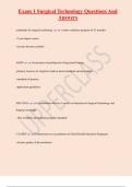 Exam 1 Surgical Technology Questions And  Answers