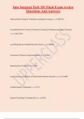 Into Surgical Tech 101 Final Exam review Questions And Answers