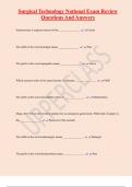 Surgical Technology National Exam Review Questions And Answers