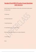 Surgical Tech HESI Practice Exam Questions  And Answers