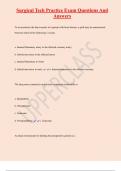 Surgical Tech Practice Exam Questions And  Answers