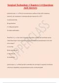 Surgical Technology&colon; Chapters 1-4 Questions  And Answers