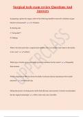 Surgical tech exam review Questions And  Answers