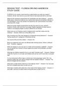 DRIVING TEST - FLORIDA DRIVING HANDBOOK STUDY GUIDE
