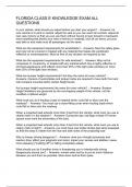 FLORIDA CLASS E KNOWLEDGE EXAM ALL QUESTIONS