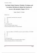 TEST BANK for Clinical Chemistry Principles&comma; Techniques&comma; and Correlations 9th Edition by Bishop Fody&comma; All 31 Chapters Covered&comma; Verified Latest Edition