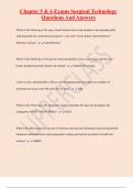Chapter 5 & 6 Exams Surgical Technology Questions And Answers