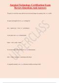 Surgical Technology Certification Exam  Review Questions And Answers