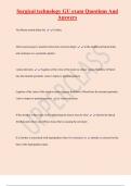 Surgical technology GU exam Questions And  Answers