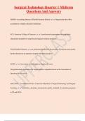 Surgical Technology Quarter 1 Midterm Questions And Answers