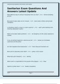 Sanitarian Exam Questions And Answers Latest Update