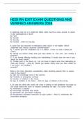 HESI RN EXIT EXAM QUESTIONS AND VERIFIED ANSWERS 2024&period;