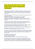 HESI RN EXIT EXAM QUESTIONS AND VERIFIED ANSWERS 2024&period;