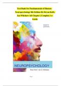 Test Bank for Fundamentals of Human Neuropsychology 8th Edition By Bryan Kolb&comma; Ian Whishaw All Chapters &vert; Complete A&plus; Guide