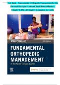 Test Bank - Fundamental Orthopedic Management for the Physical Therapist Assistant&comma; 5th Edition &lpar;Manske&rpar;&comma; Chapter 1-29 &vert; All Chapters &vert;&vert;Complete A&plus; Guide