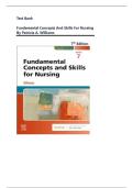 Test Bank - Fundamental Concepts and Skills for Nursing 7th Edition&colon;  Williams&colon; deWit's 
