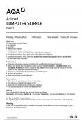  AQA A LEVEL COMPUTER SCIENCE PAPER 1 JUNE 2024 FINAL QUESTION PAPER