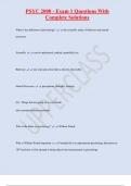 PSYC 2000 - Exam 1 Questions With  Complete Solutions