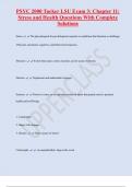 PSYC 2000 Tucker LSU Exam 3&colon; Chapter 11&colon;  Stress and Health Questions With Complete  Solutions