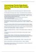 Florida cosmetology theory exam With Correct Answer Update