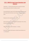 CST - NBSTSA App Exams Questions And  Answers