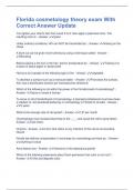 Florida cosmetology state board &lpar;clinical&rpar; Exam And Accurate Answer