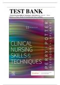 TEST BANK CLINICAL NURSING SKILLS AND TECHNIQUES&comma; 11TH EDITION BY ANNE All Chapters &vert; Instant Download 