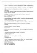 ASAP-PACE CERTIFICATION QUESTIONS & ANSWERS