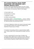 ATI Content Mastery Series EXAM QUESTIONS AND ANSWERS 100- SOLVED &lpar;Newest 2025&rpar;
